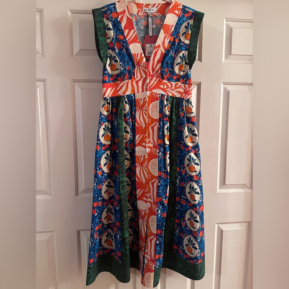 Hunter Bell April Dress - size 12 - NEW - Orange Grove Combo Dress